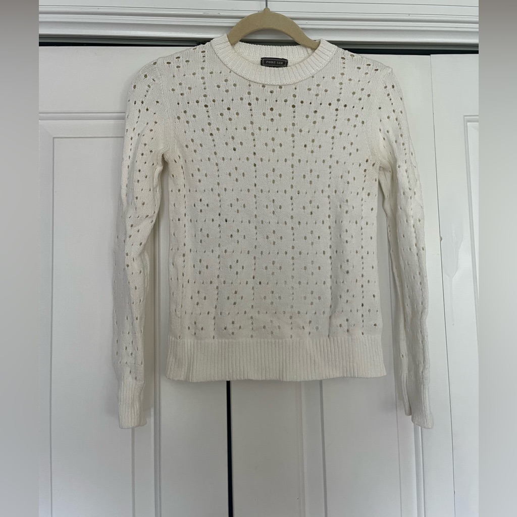 J.Crew Ponte Sur White Cotton Sweater